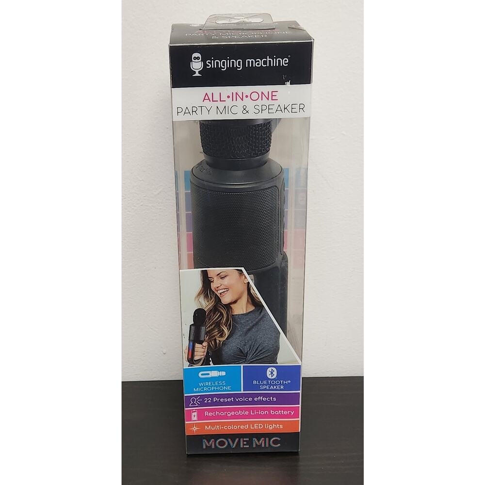 New Move Mic by Singing Machine Bluetooth Karaoke Microphone